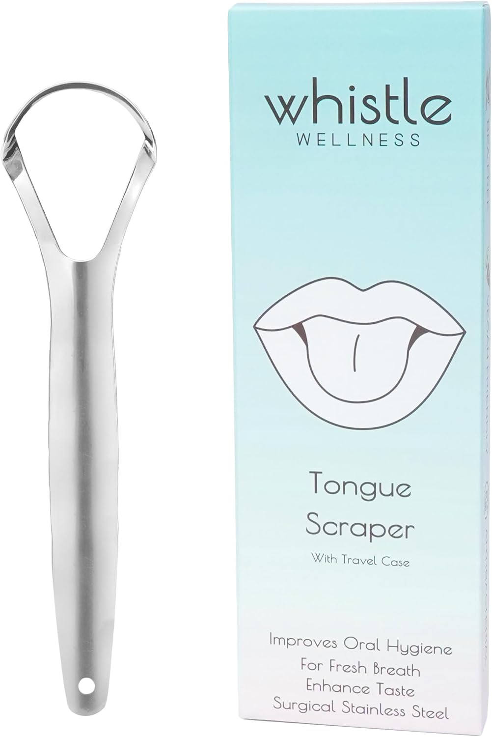 Stainless Steel Tongue Scraper with Case