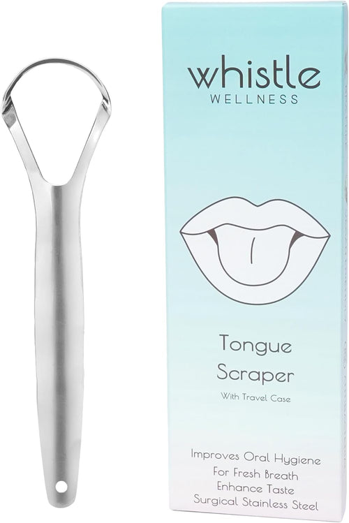Stainless Steel Tongue Scraper with Case